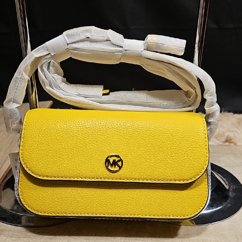 Michael Kors Vibrant Yellow Crossbody Bag With Tags Retail 289.00